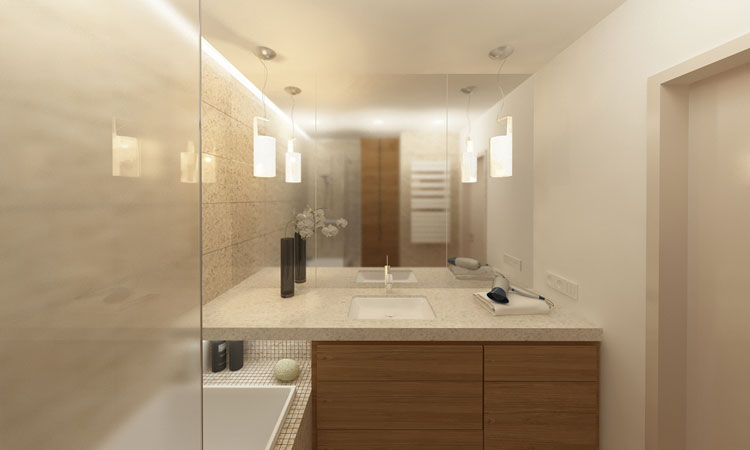 08. Projekt mieszkania o powierzchni 65 mkw w centrum Wrocławia - łazienka.